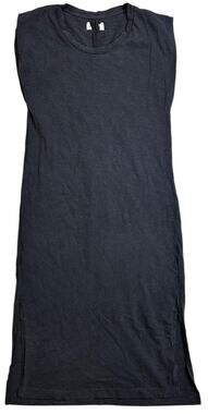 Rowan Women's Georgia Slub Muscle Long Tank Dress in Faded Black